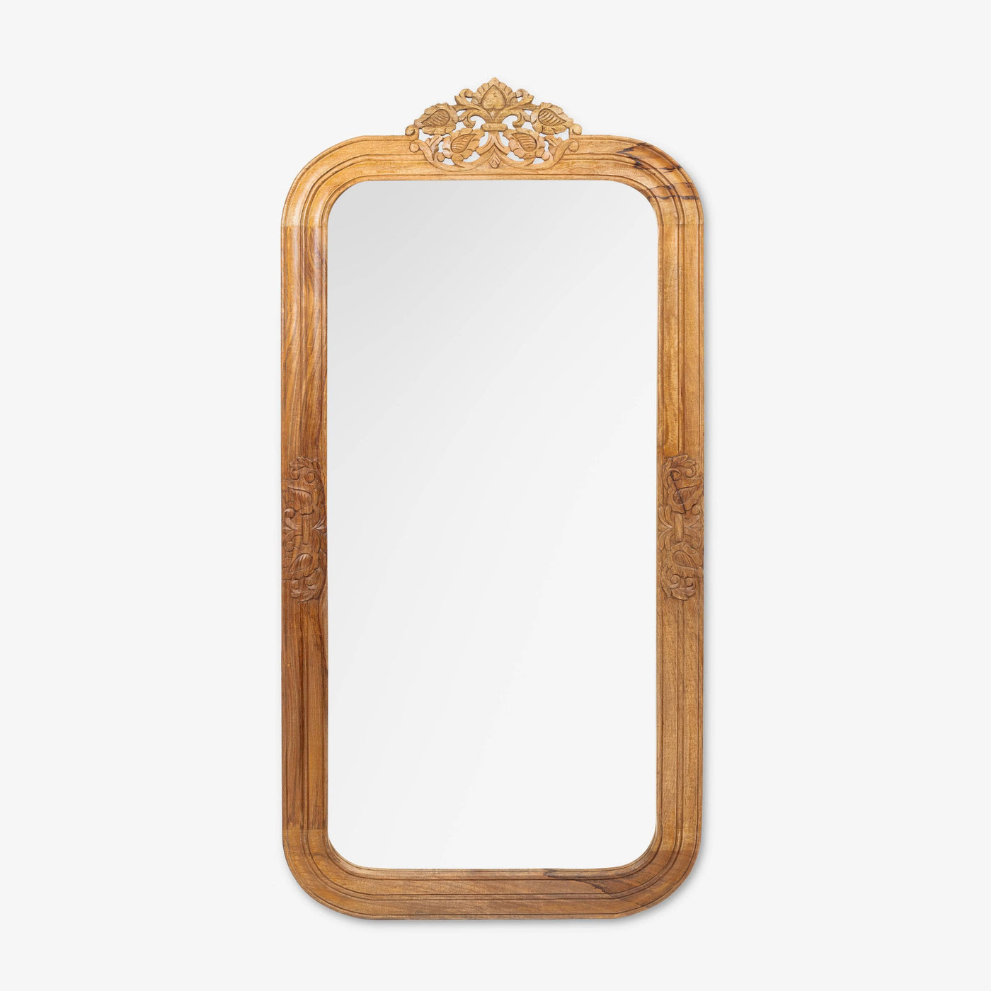 Elodie Wooden Floor Mirror, Natural, 90x180 cm Mirrors sazy.com