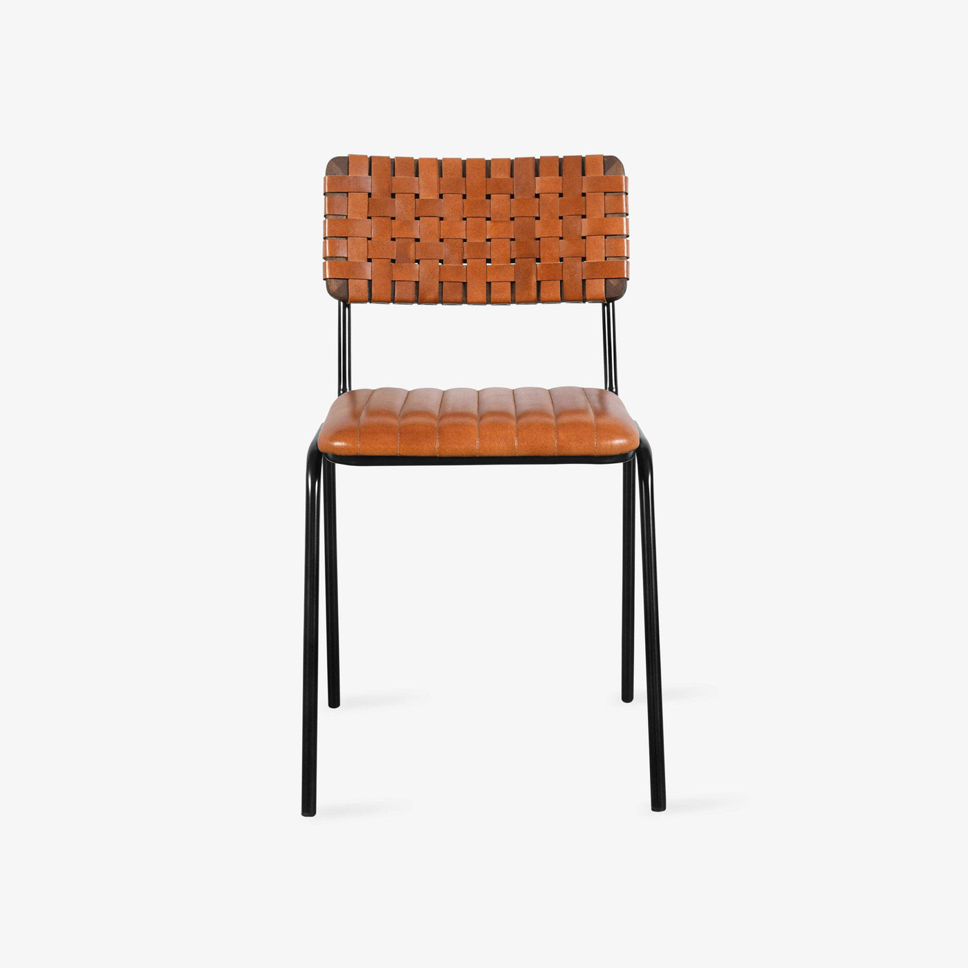 Algar Woven Leather Dining Chair, Tan Dining Chairs & Benches sazy.com