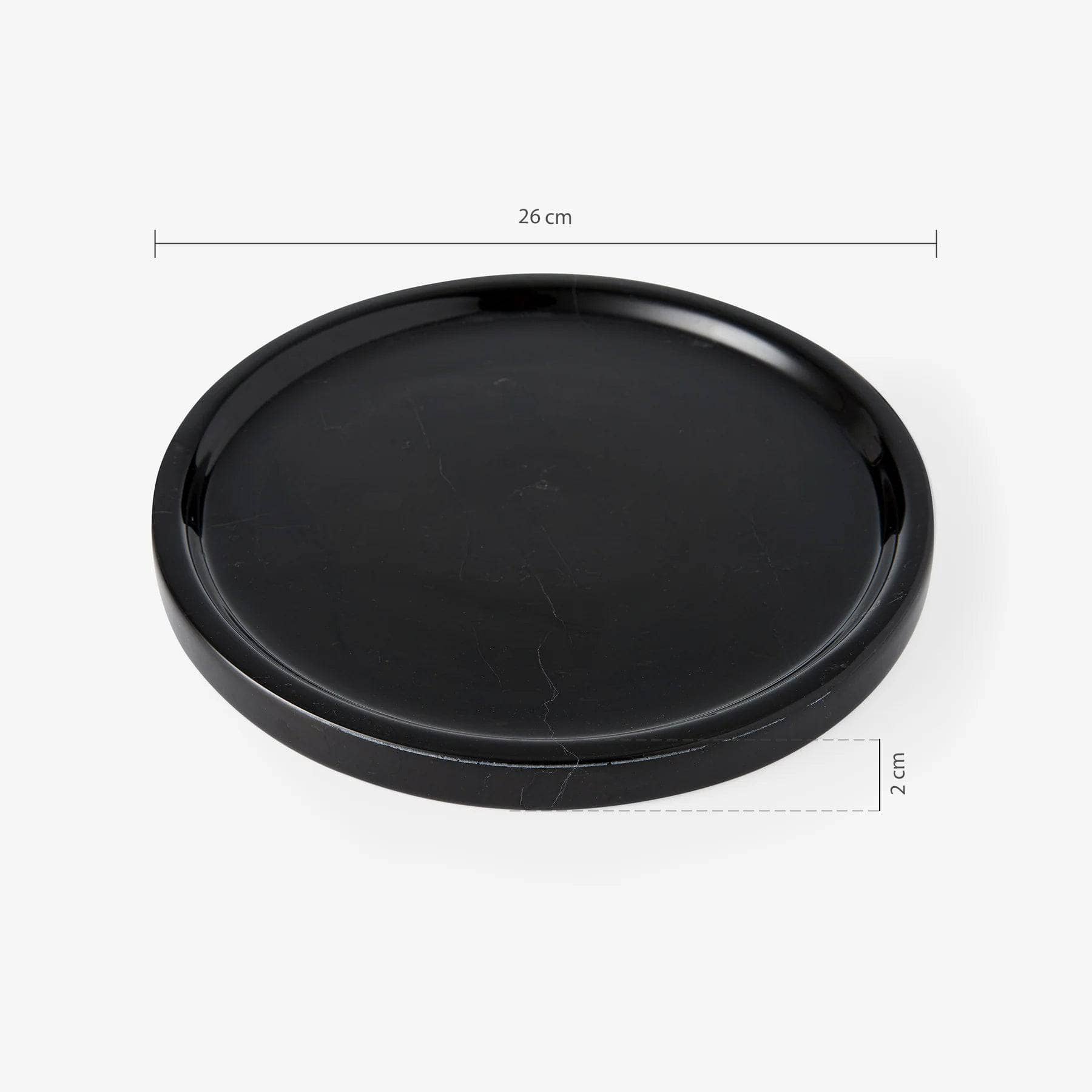 Macerari Marble Round Tray, Black Bathroom Accessories sazy.com