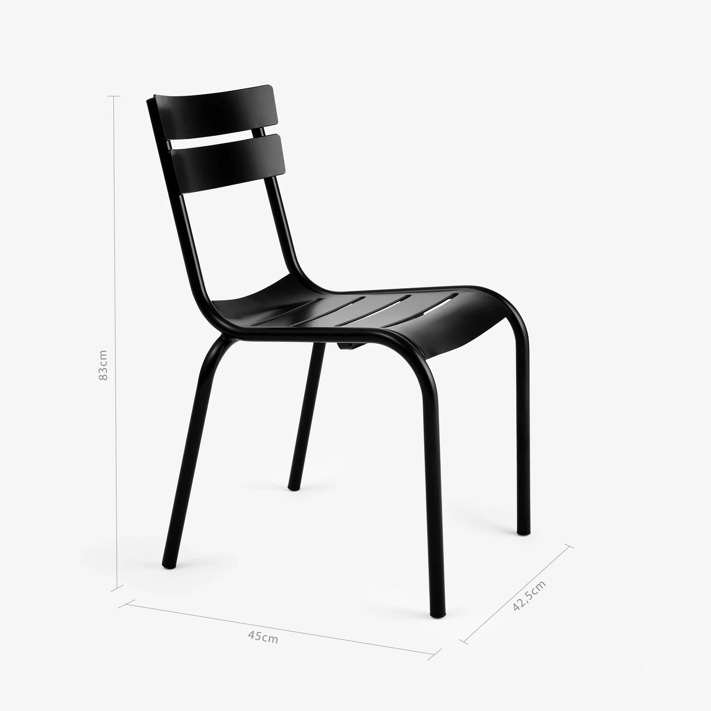 Rivioli Stackable Aluminium Garden Chair, Black Garden Chairs sazy.com