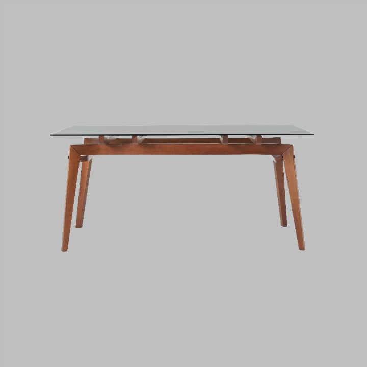 Marcel Glass Dining Table, Wood Dining Tables sazy.com