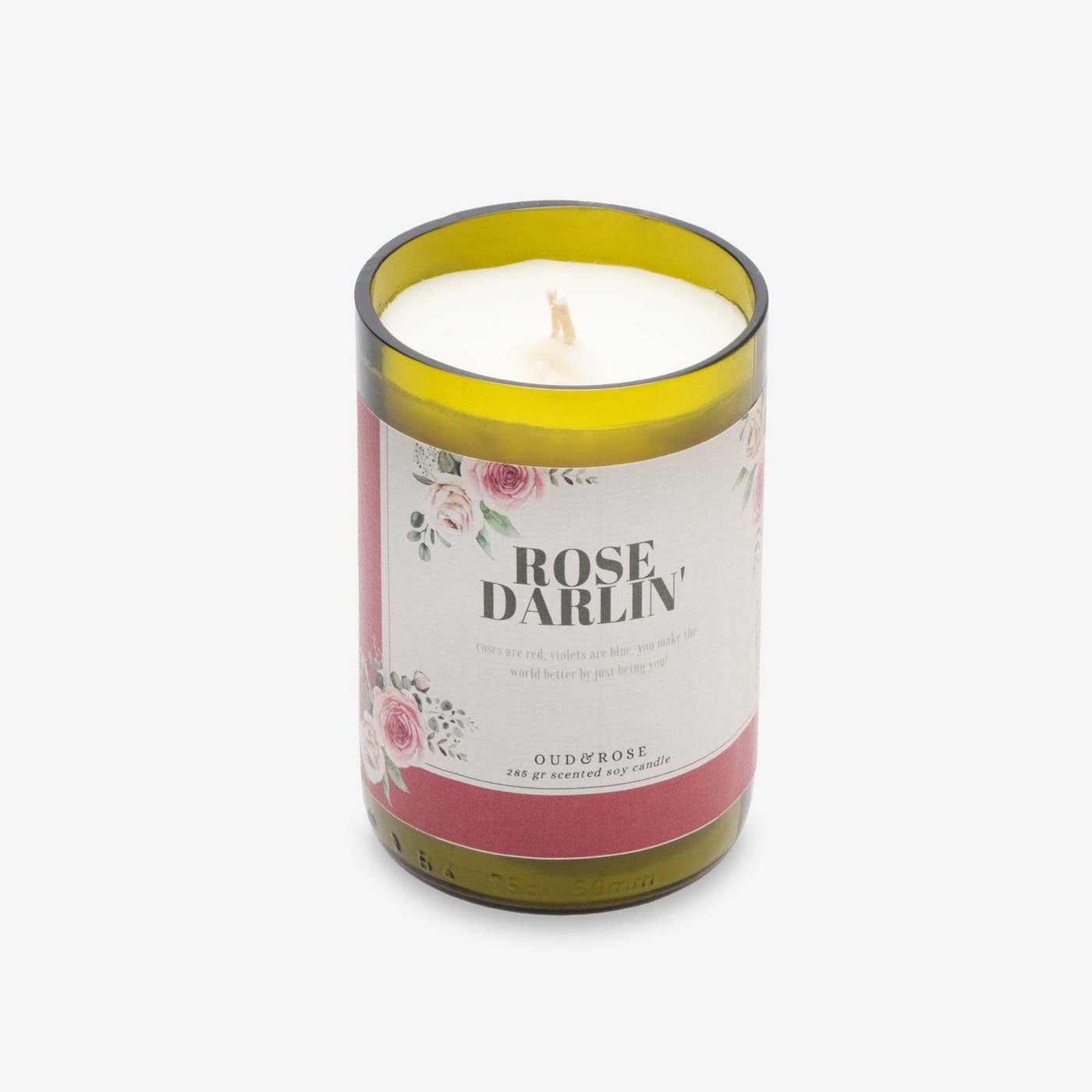 Rose Soy Wax Candle, Amber, 285 g Candles sazy.com