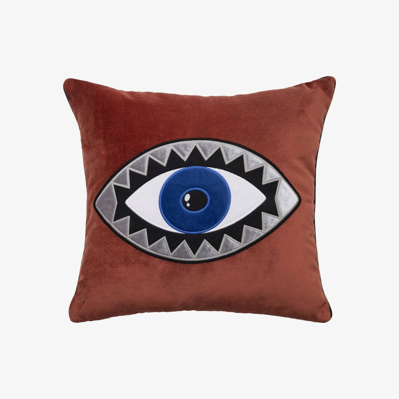 Sacred Eye Cushion Cover, Cinnamon - Silver, 45x45 cm - 1