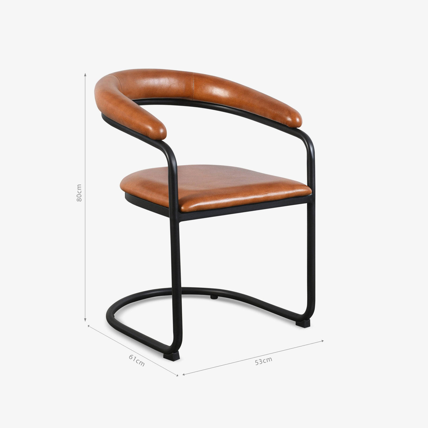 Earl Leather Armchair, Tan - 2
