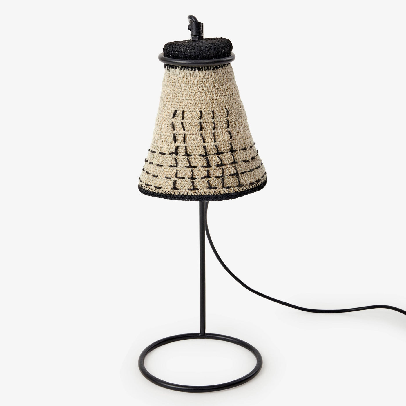 Gesso Table Lamp, Off-White - Black Table & Bedside Lamps sazy.com