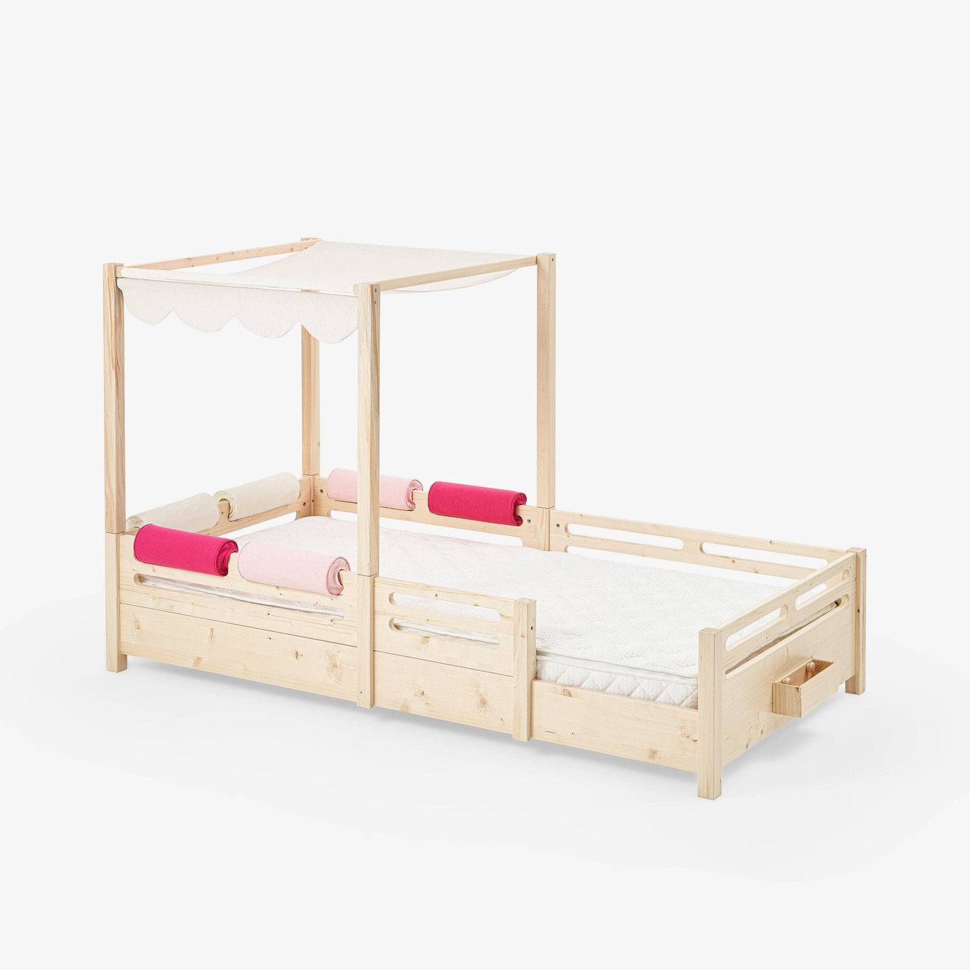 Four Poster Bed, Canopy, Off-White Kids Furniture sazy.com