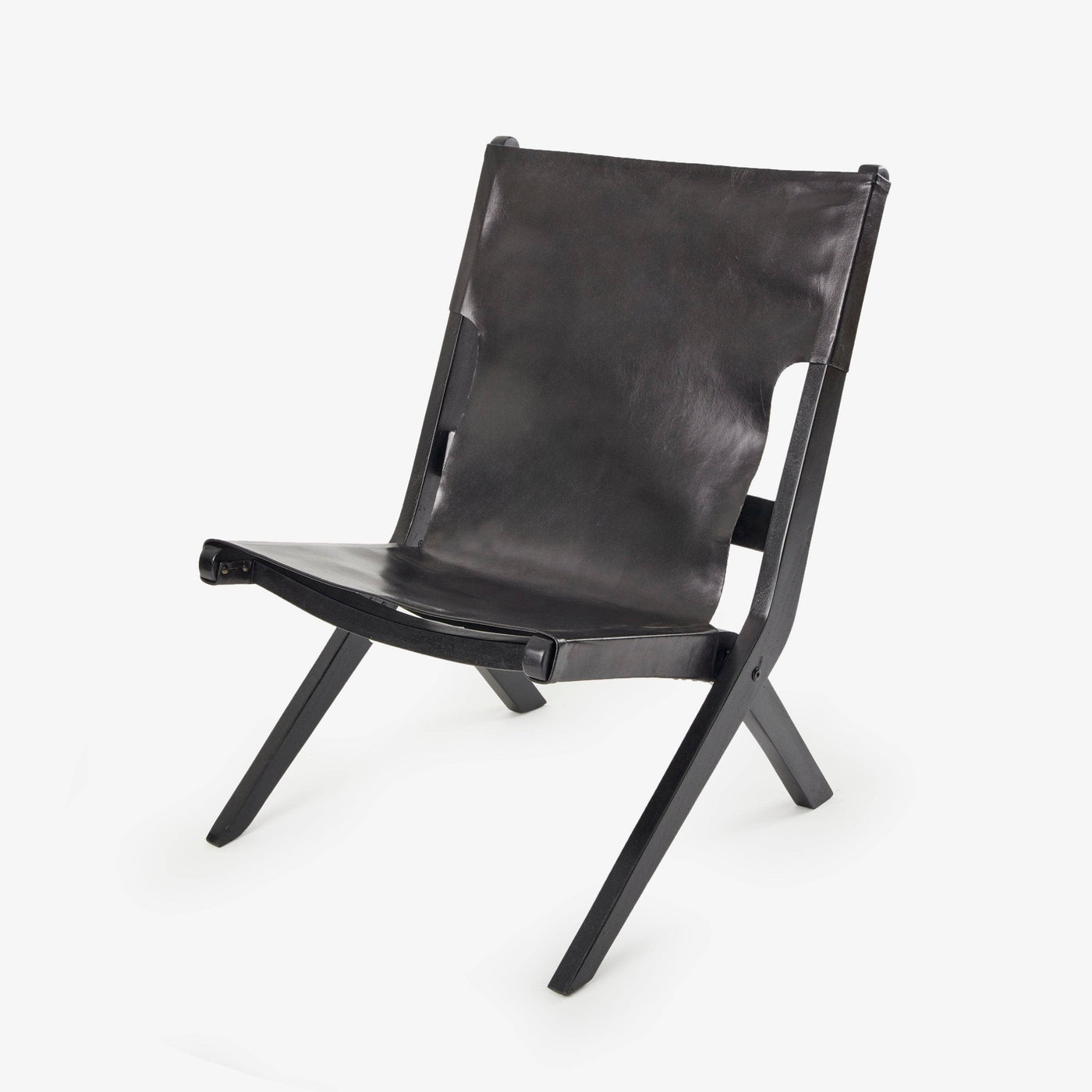 Arusha Leather Accent Chair, Black Armchairs sazy.com