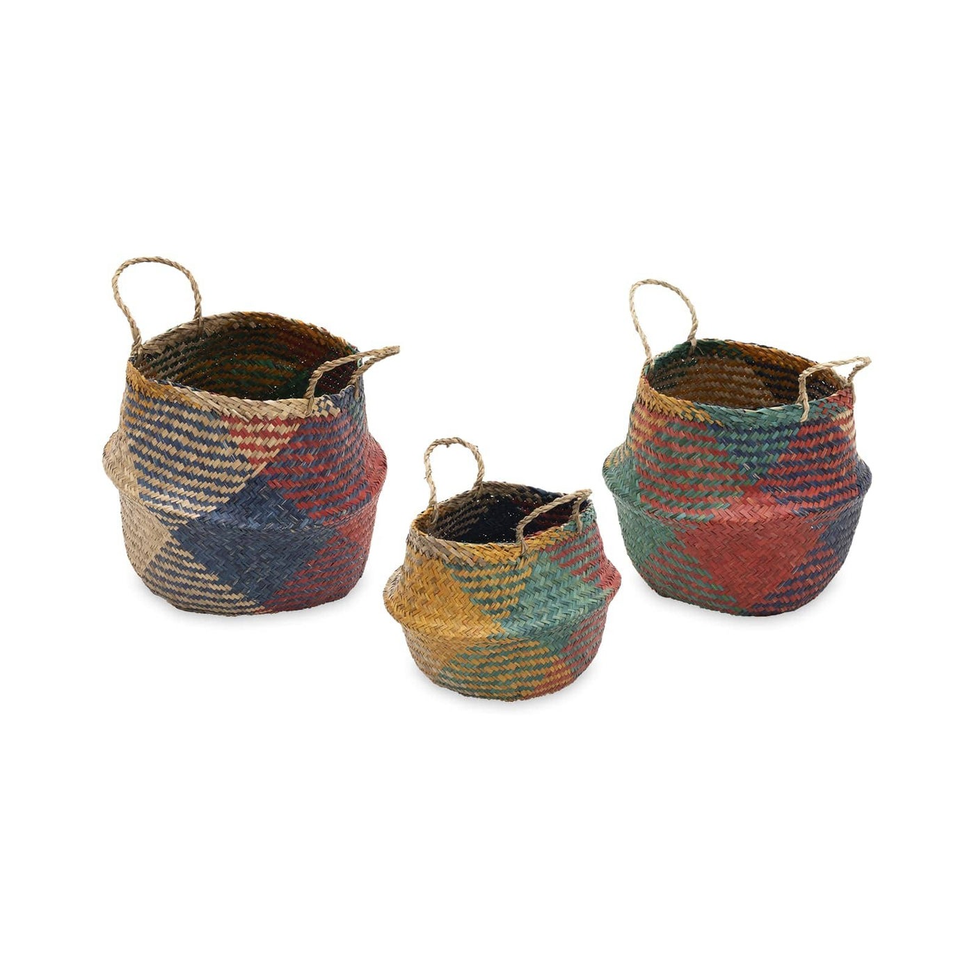 Boleyn Seagrass Belly Basket, Natural, L Baskets sazy.com