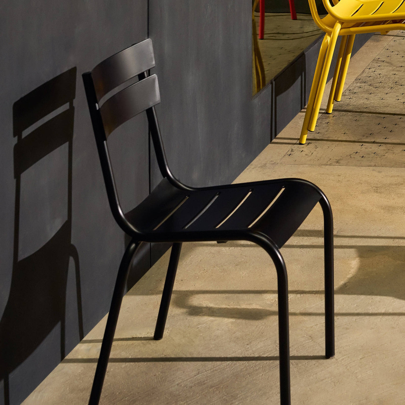 Rivioli Stackable Aluminium Garden Chair, Black Garden Chair, sazy.com