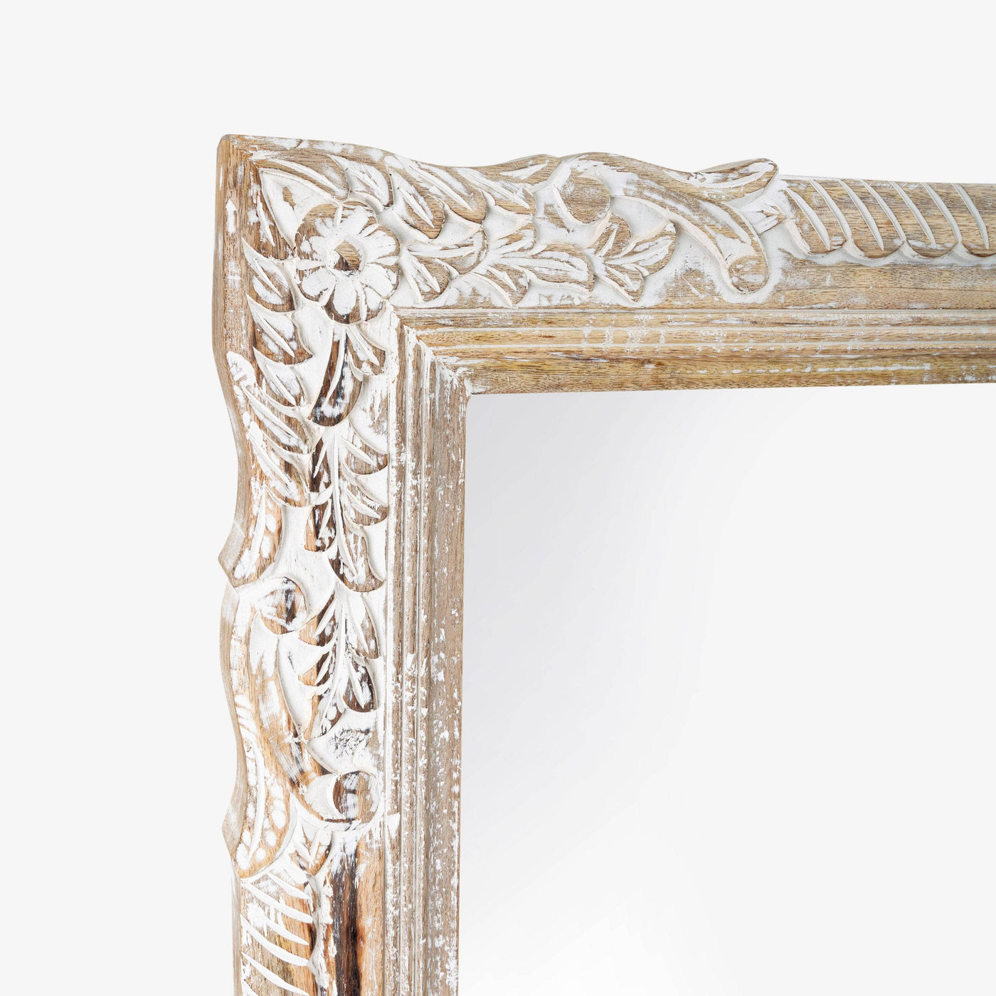 Halo Wooden Floor Mirror, Off-White, 70x150 cm - 4