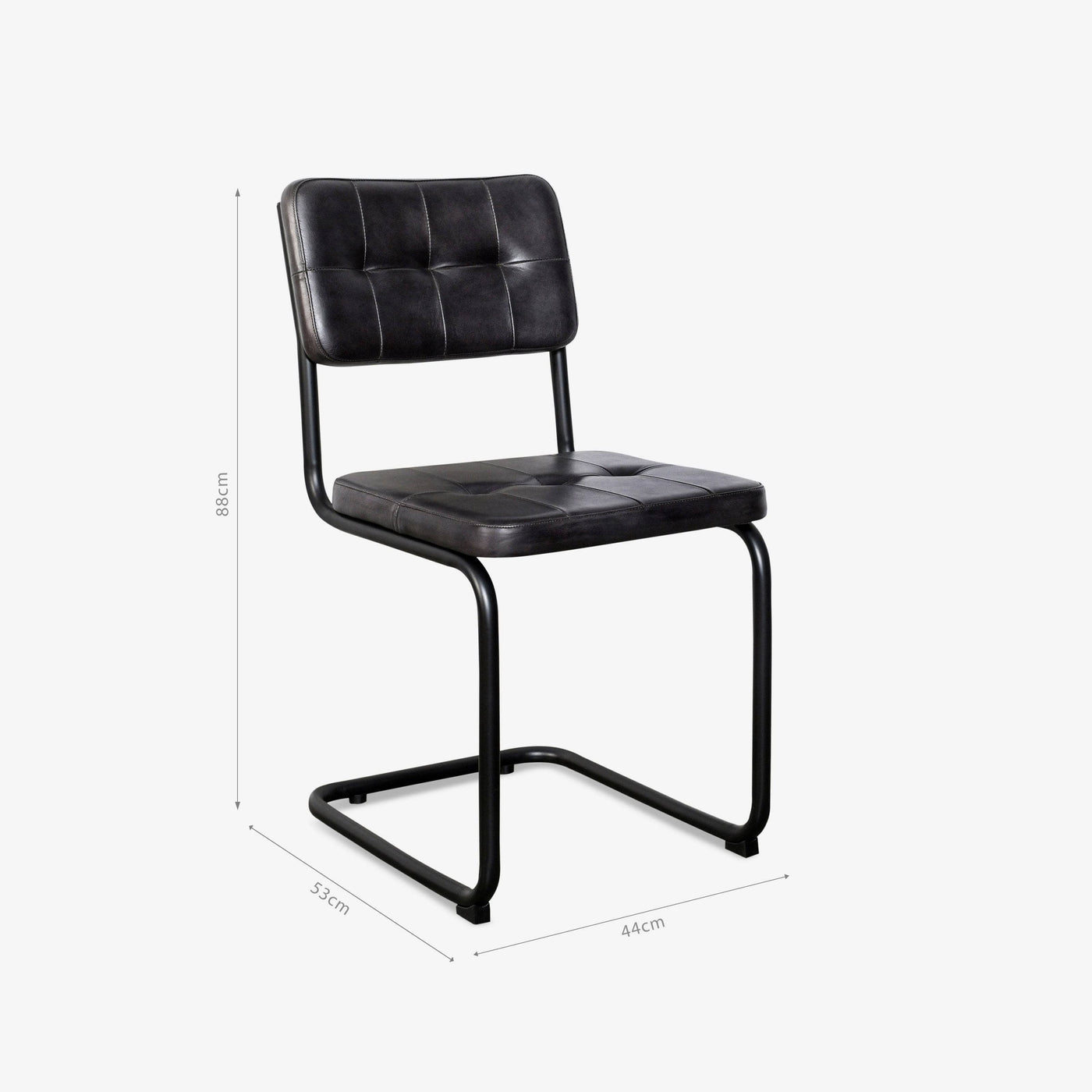 Knox Leather Dining Chair, Black Dining Chairs & Benches sazy.com