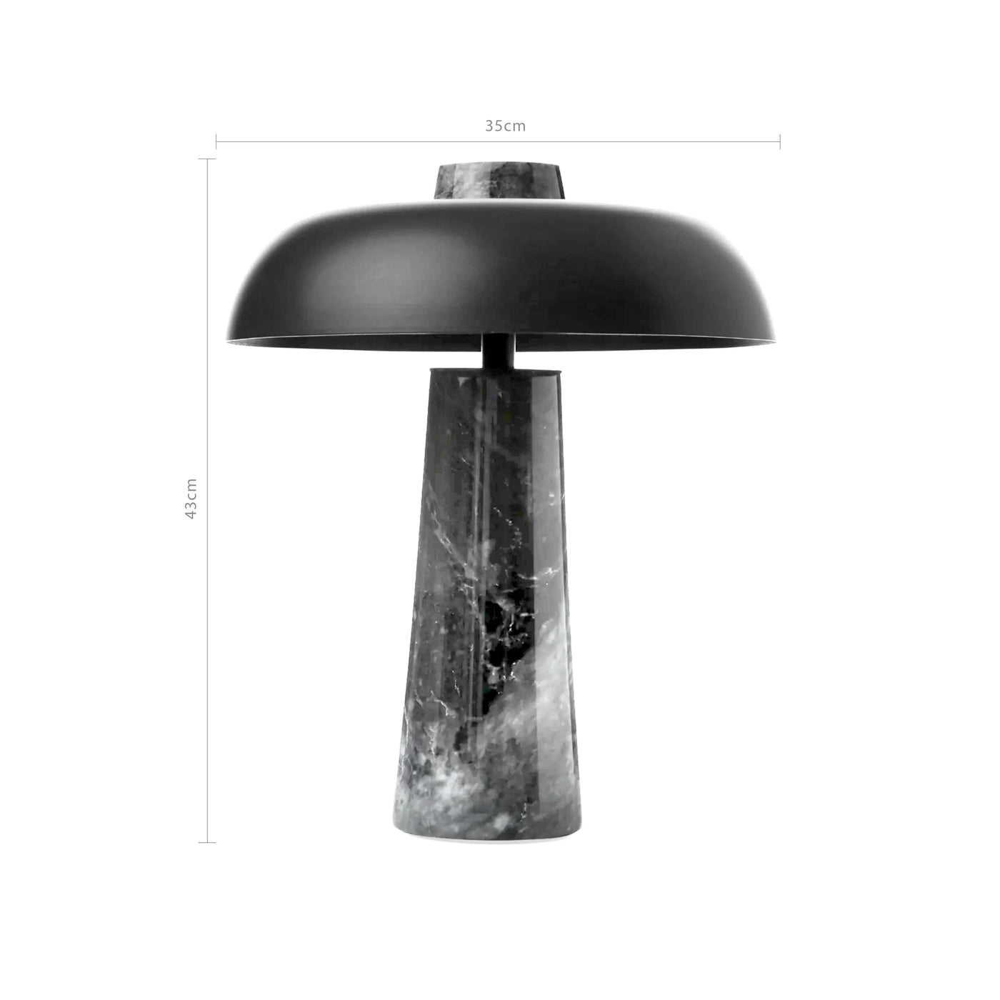 Mushroom Marble Table Lamp, Grey - 5