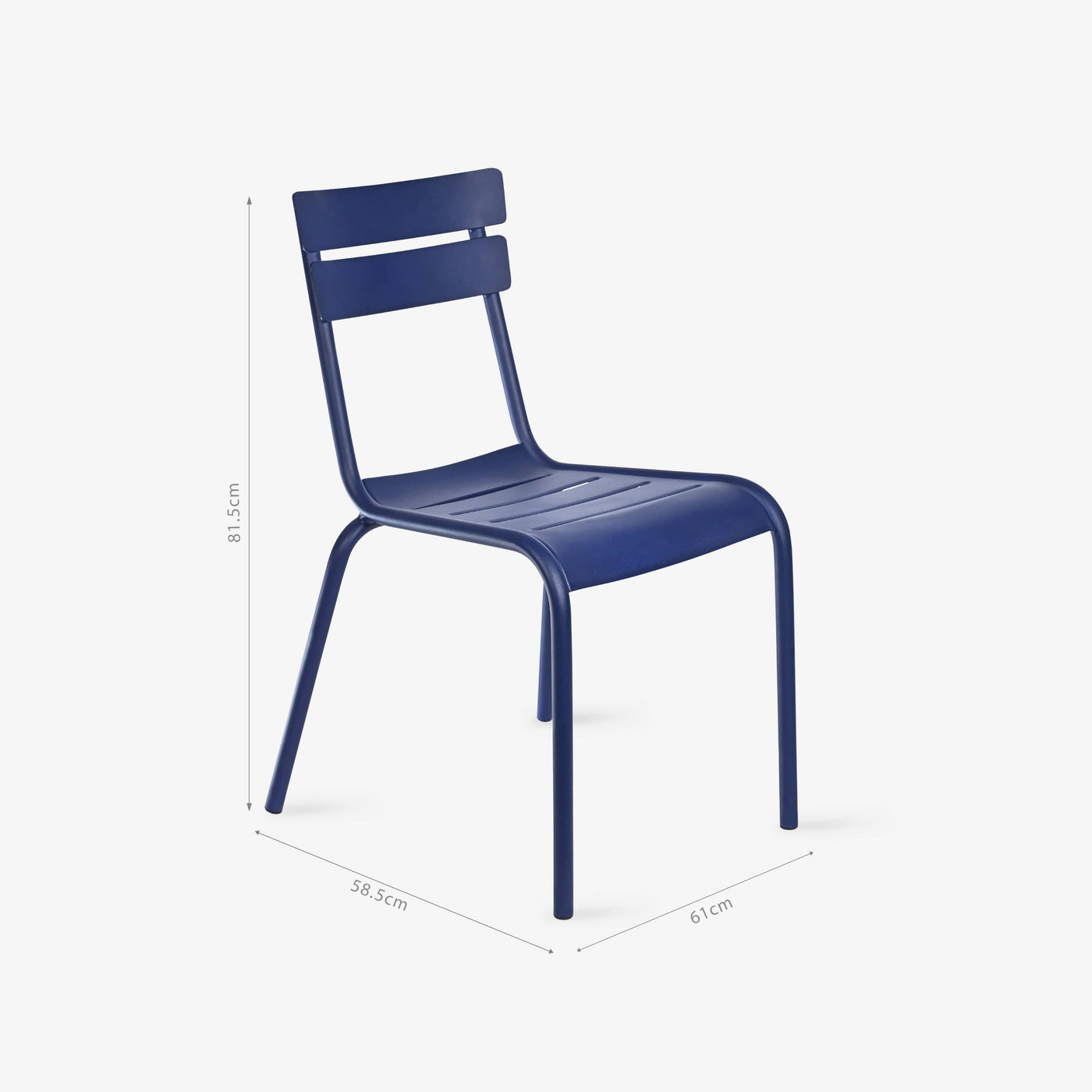 Rosta Stackable Garden Chair, Cobalt Blue - 2