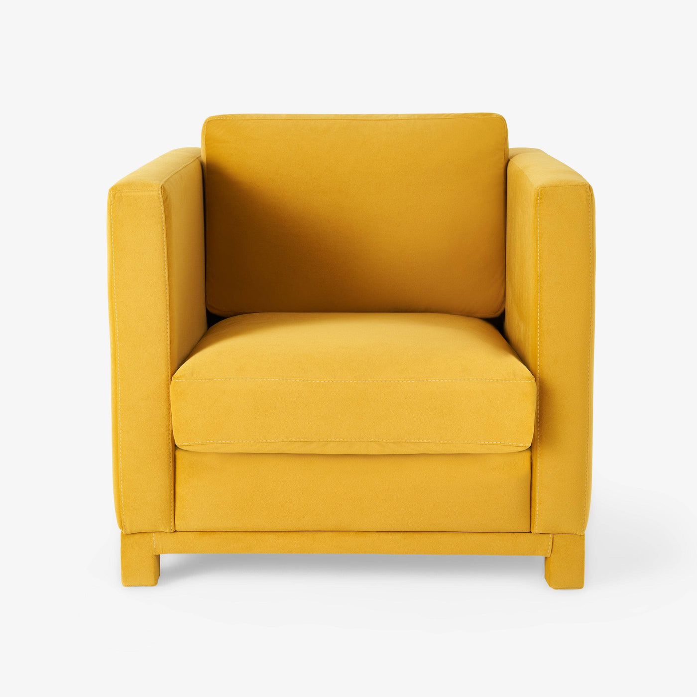 Walter Velvet Armchair, Yellow - 1