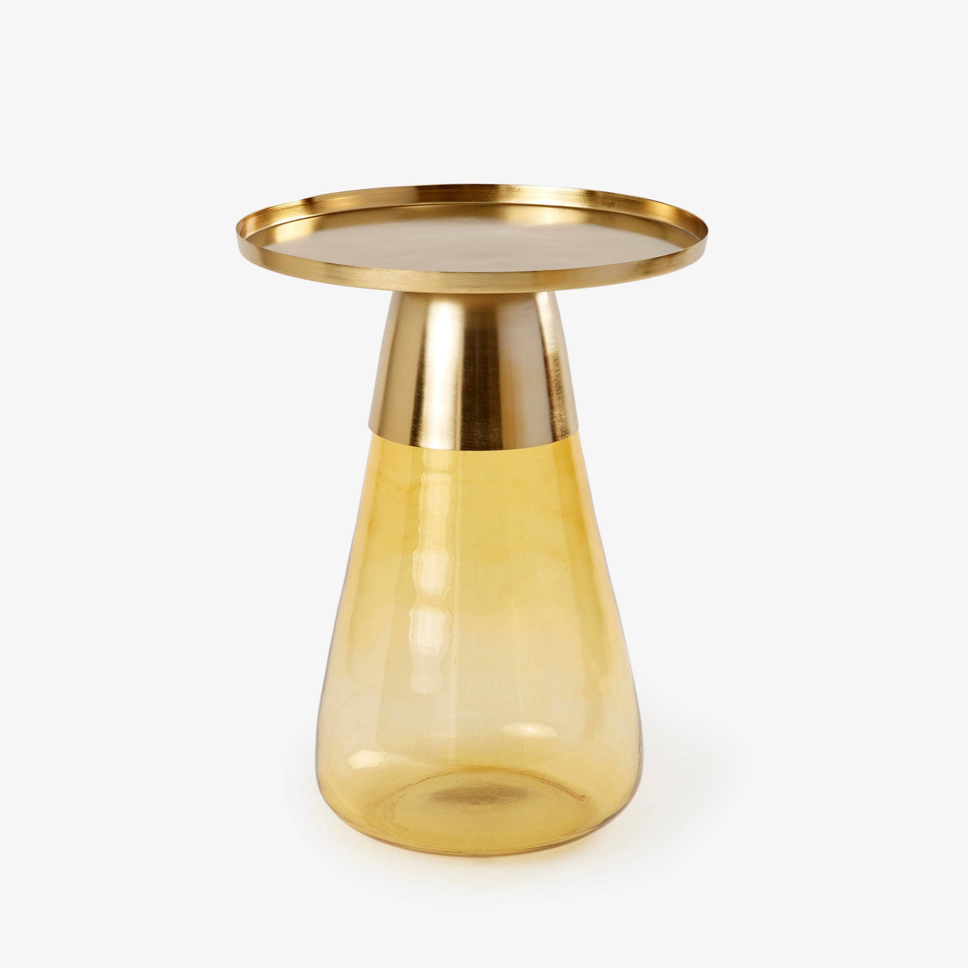 Volare Glass Side Table, Amber - 1