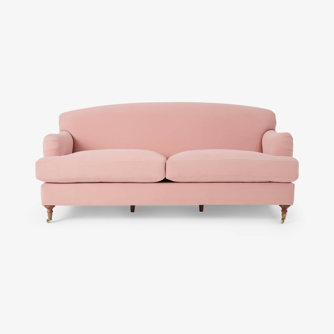 Emin 2 Seater Velvet Sofa, Blush Pink - 1