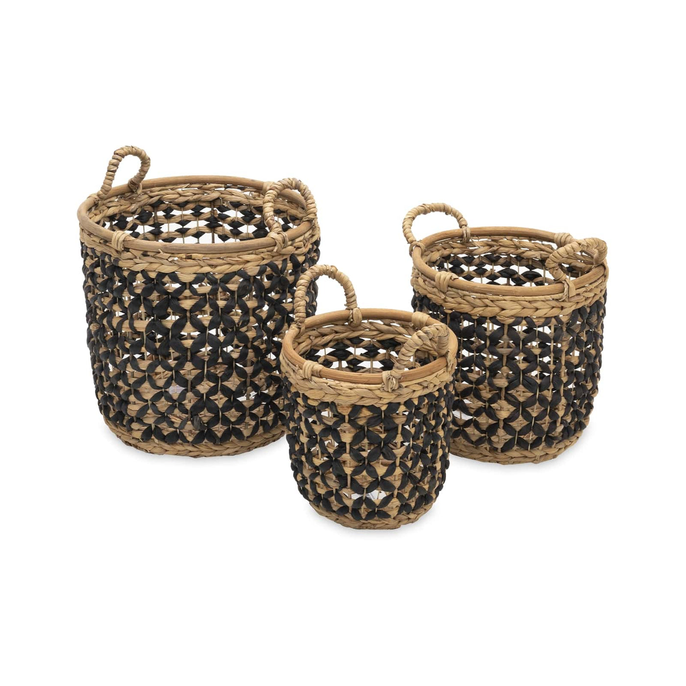 Tudor Water Hyacinth Basket, Natural, S Baskets sazy.com