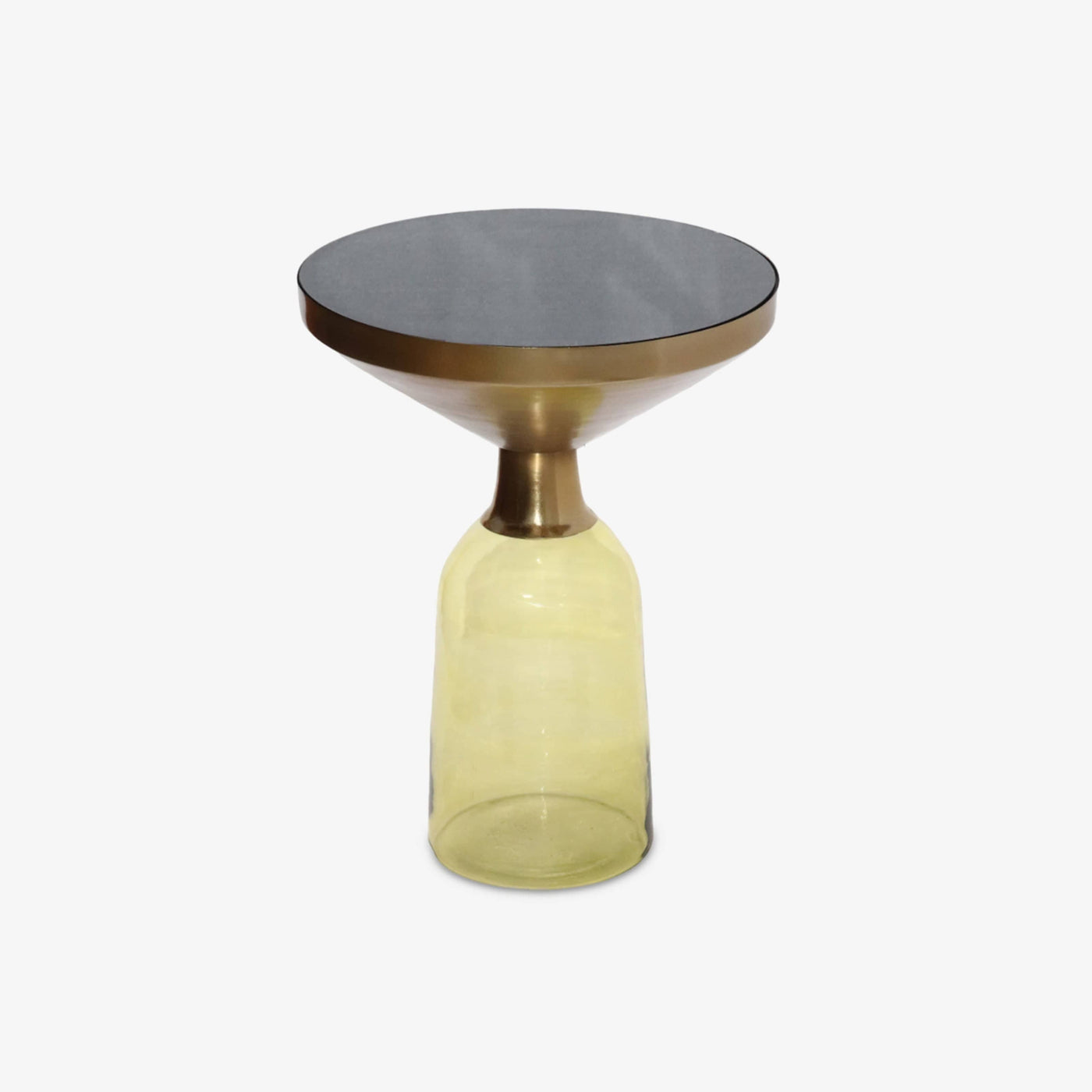 Glass Side Table, Green, 41x41x52 cm - 1
