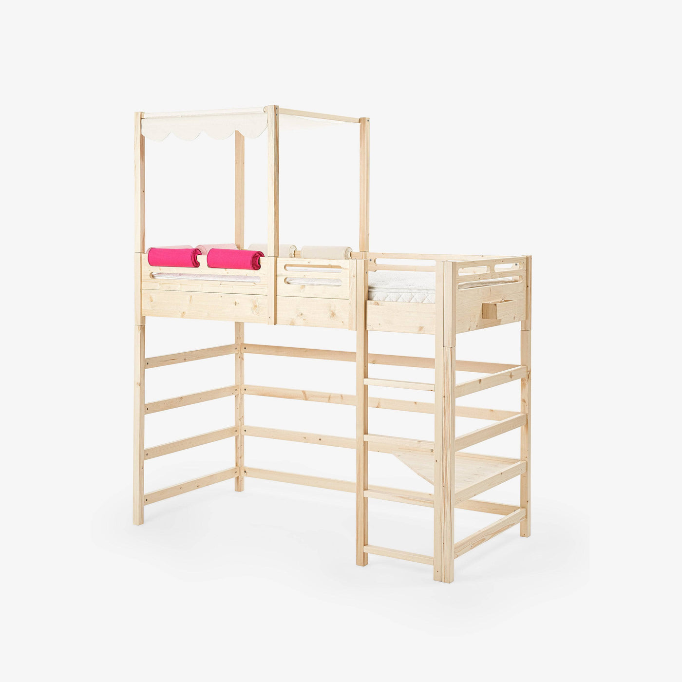 Four Poster Bed, Canopy, Off-White Kids Furniture sazy.com