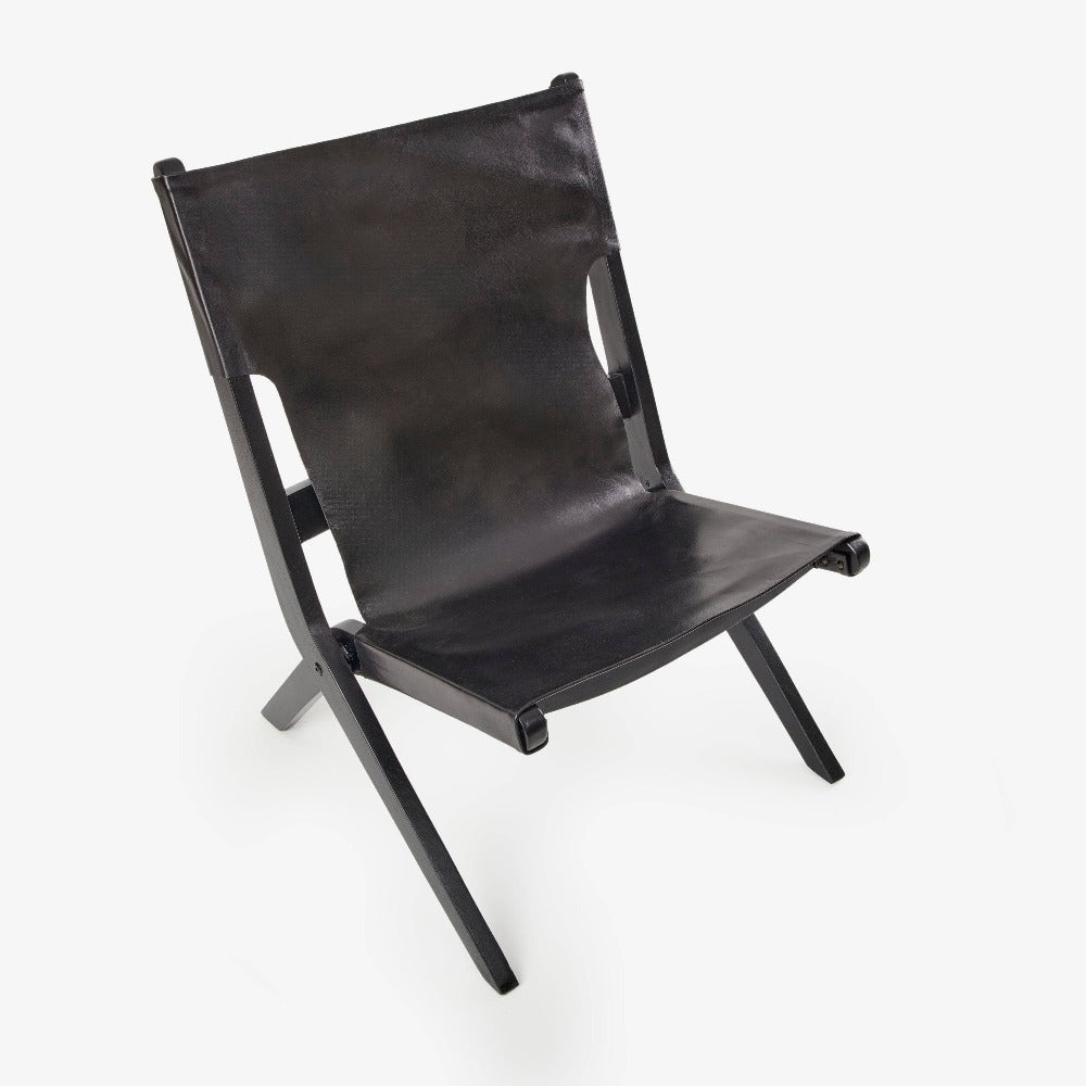 Arusha Leather Accent Chair, Black Armchairs sazy.com