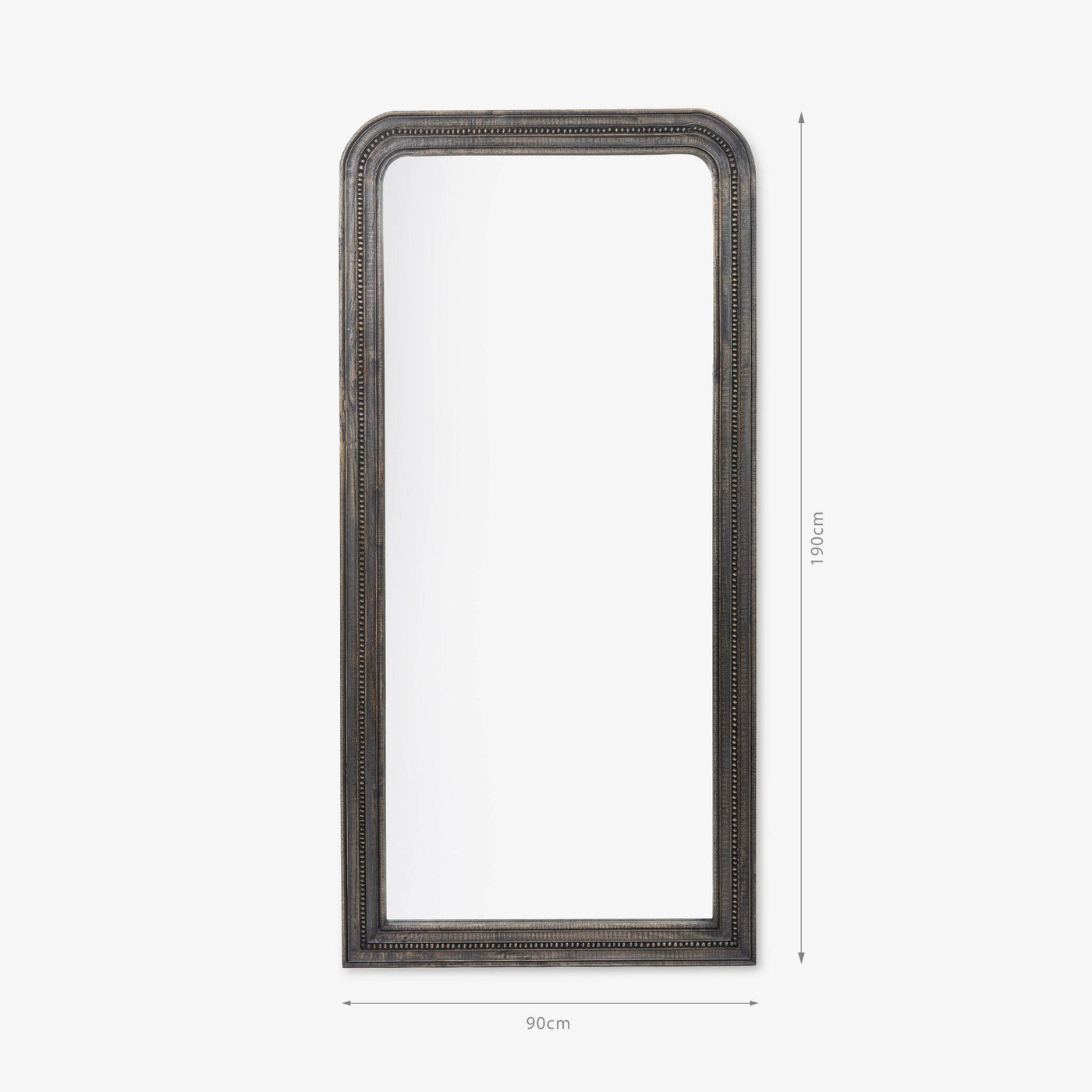 Nuito Wooden Floor Mirror, Dark Brown, 90x190 cm Mirrors sazy.com