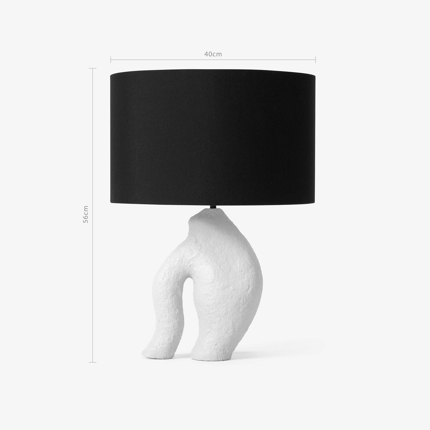 Rya Papier Mâché Table Lamp, Grey Table & Bedside Lamps sazy.com
