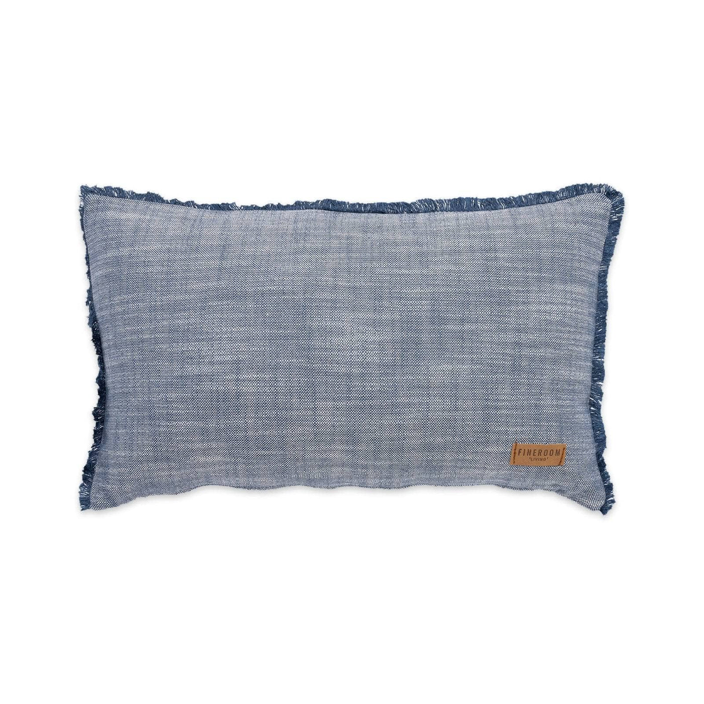 Optical Fringed Cushion Cover, Blue, 30x50 cm - 1