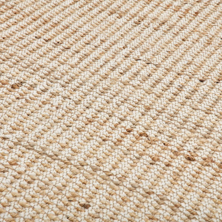 Worcester Jute & Wool Rug, Off-White / Natural, Small