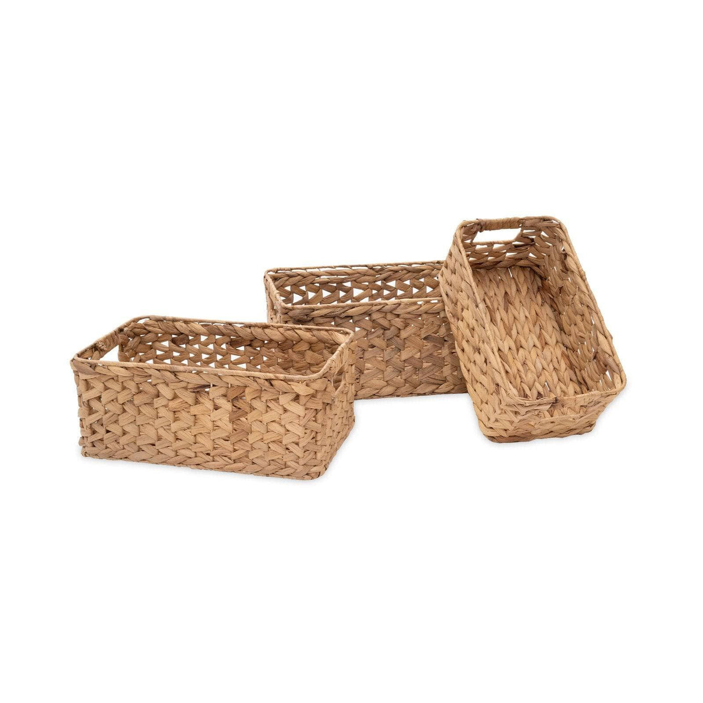 William Water Hyacinth Laundry Box Basket, Natural, XL - 4