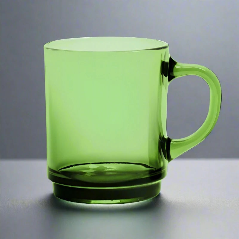 Versailles Duralex Glass Mug, Green (Set of 6)