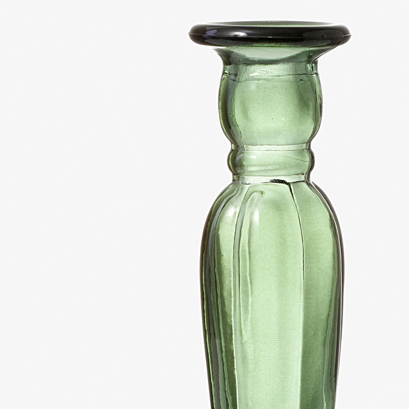 Lumiere Glass Candlestick, Green, 22 cm 2