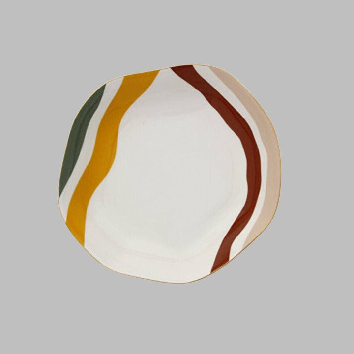 Abstract Set of 6 Deep Plates, 21 cm Plates sazy.com