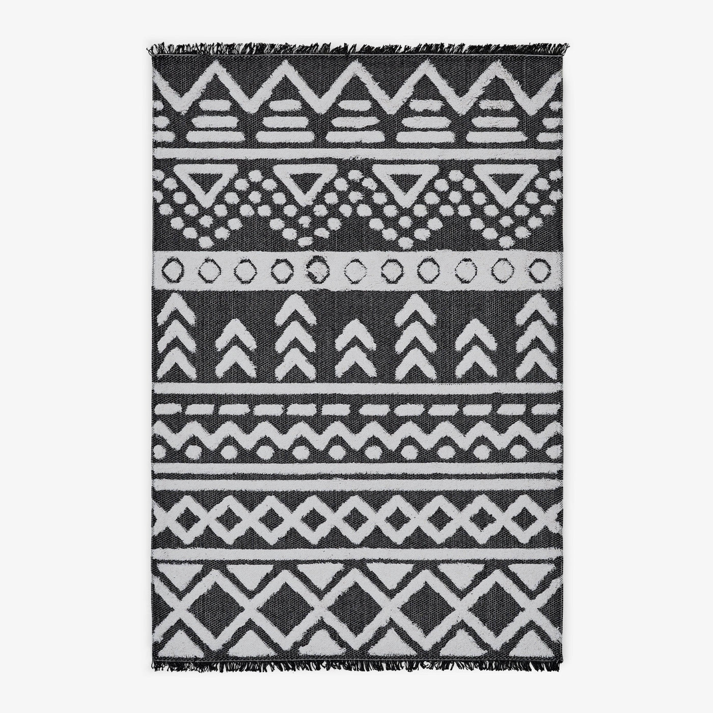 Jane Area Rug, White - Black, 156x230 cm 1