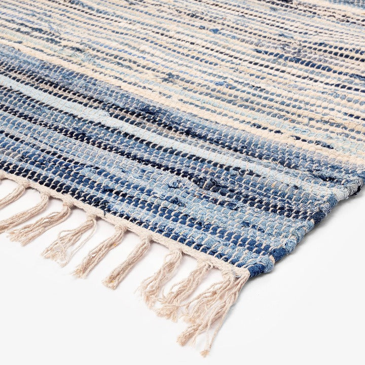 Toren Rug, Off-White - Blue,120x180 cm Modern Rugs sazy.com