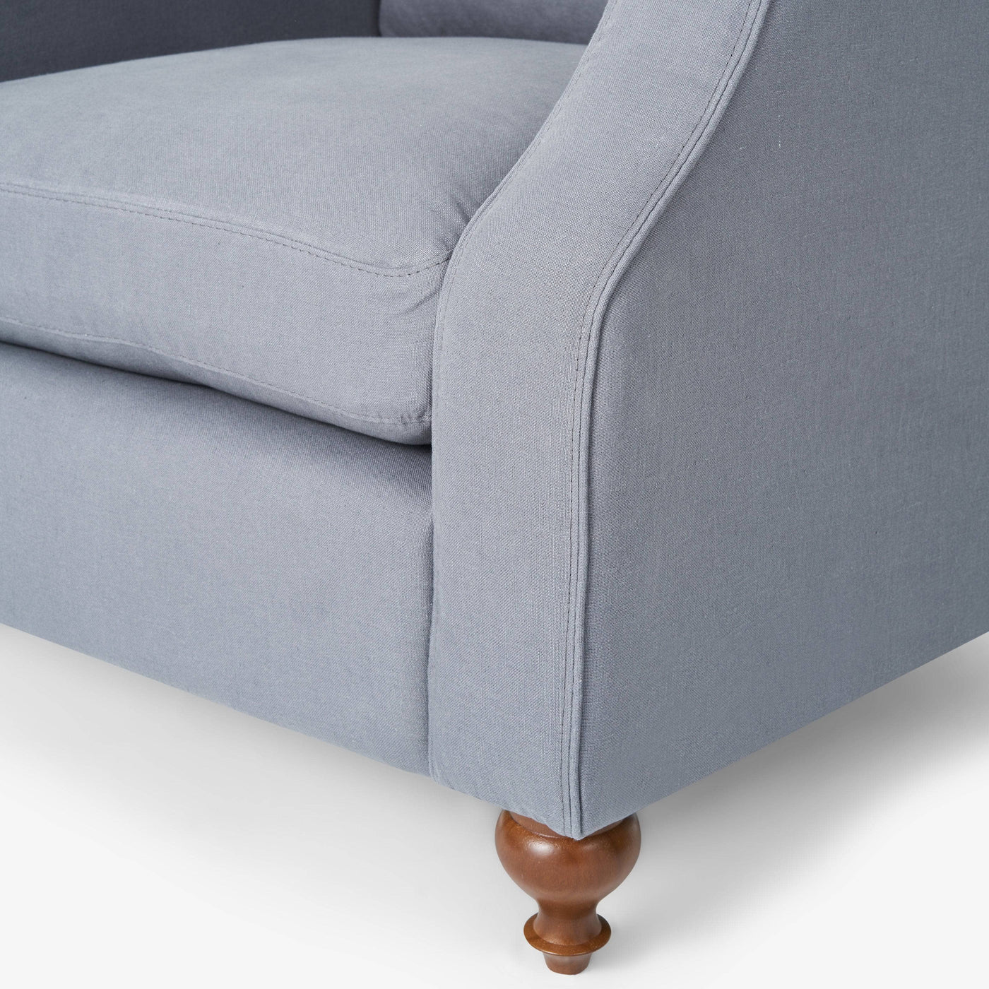 Klimt Linen Armchair, Grey Armchairs sazy.com