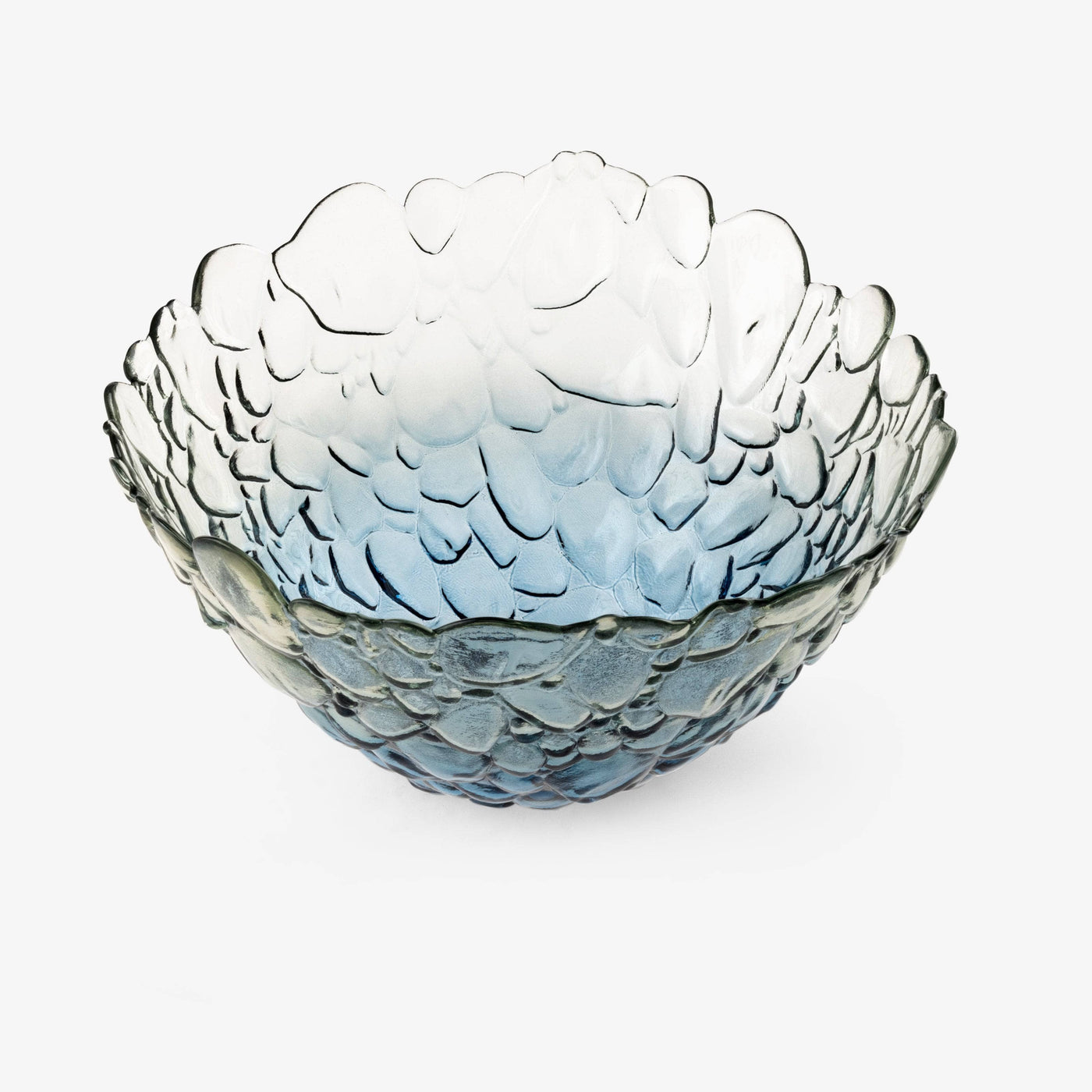 Bombolla Sea Bed Medium Deep Decorative Glass Bowl, Blue - Sage Decorative Accessories sazy.com