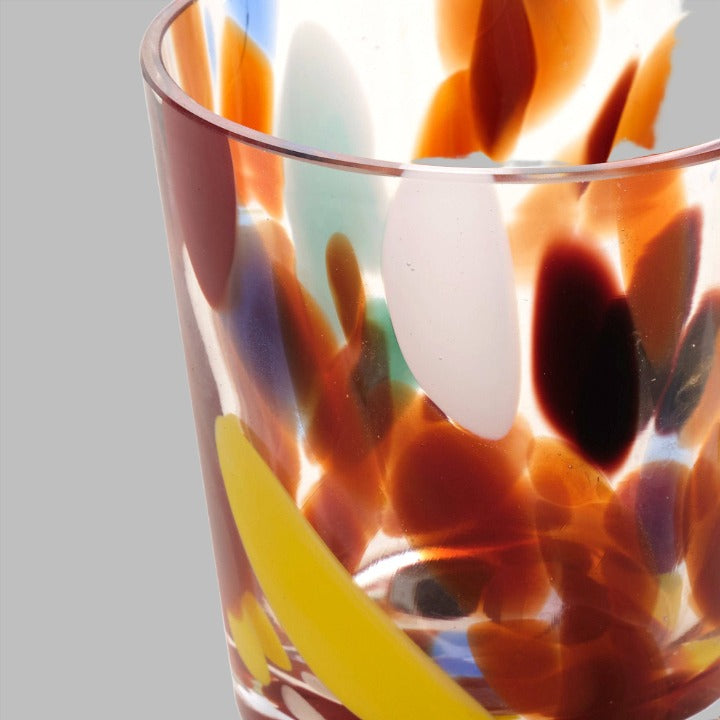 Brillante Hand-blown Vase, Blue - Yellow - Orange - White, S Vases sazy.com