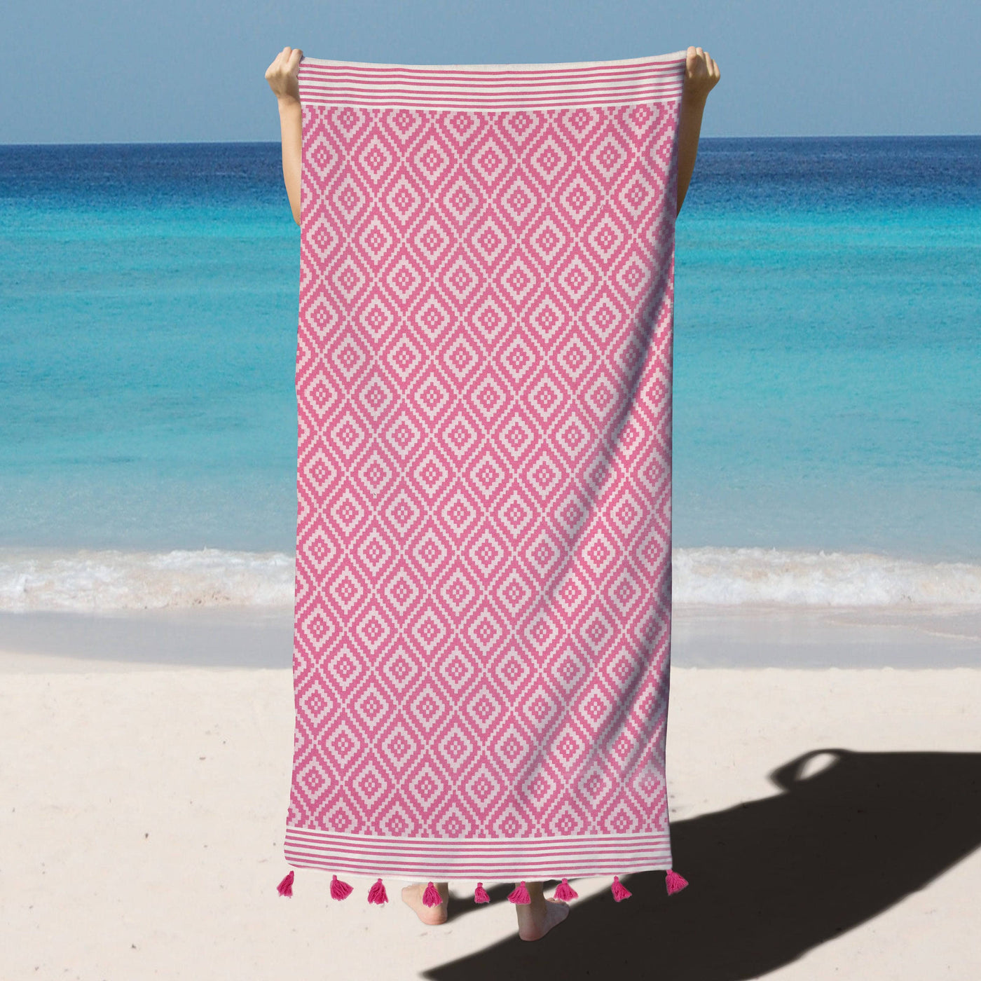 Sandy Beach Towel, Pink, 100x160 cm 4