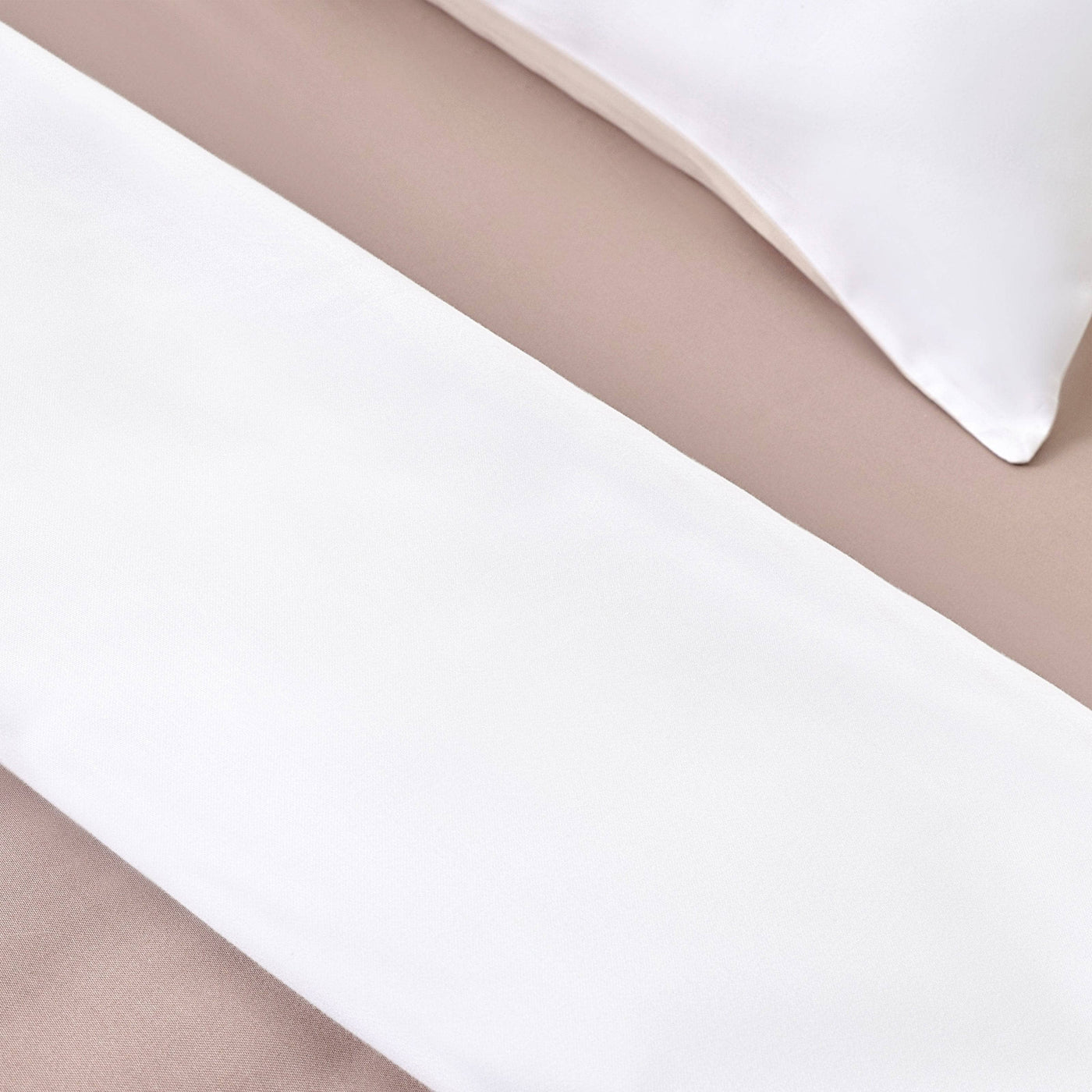 Charles 100% Turkish Cotton Sateen 210 TC Duvet Cover Set + Fitted Sheet, Brown - Beige, King Size Bedding Sets sazy.com