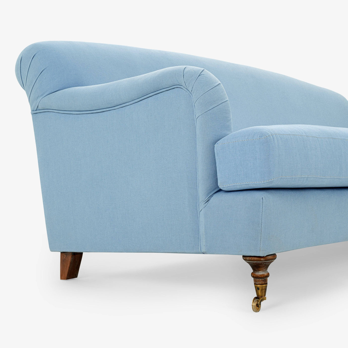 3 Seater Linen Sofa, Baby Blue 4