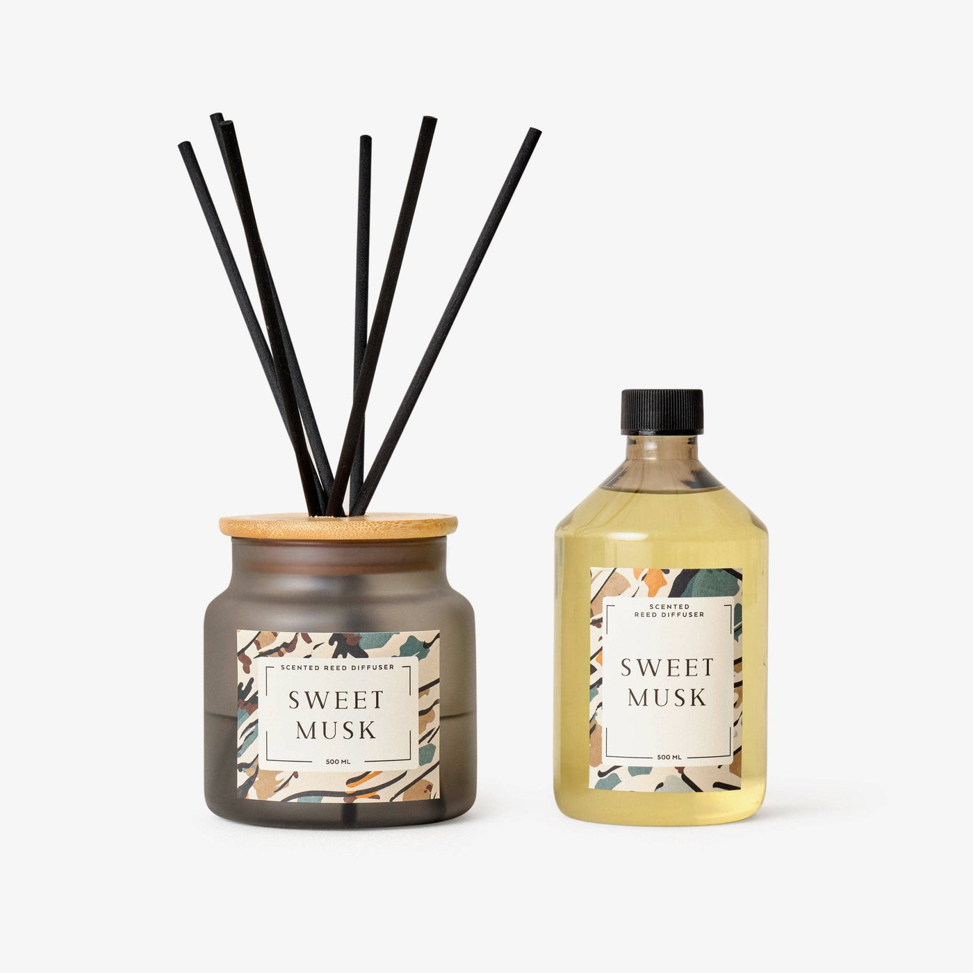 Sweet Musk Diffuser, Charcoal, 500 ml Diffusers sazy.com
