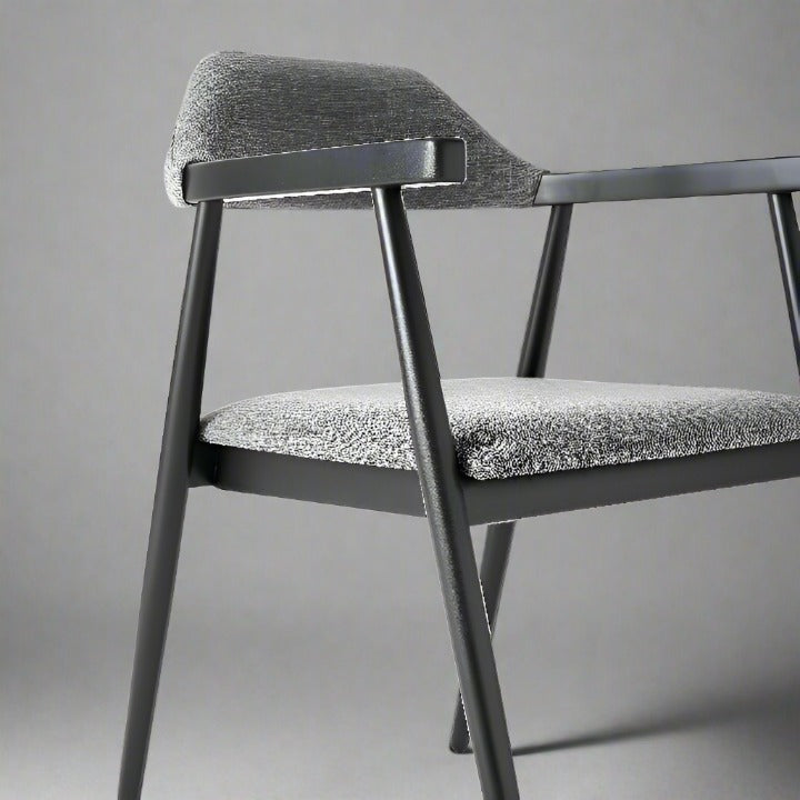 Visby Armchair, Black - Anthracite Grey Dining Chairs & Benches sazy.com