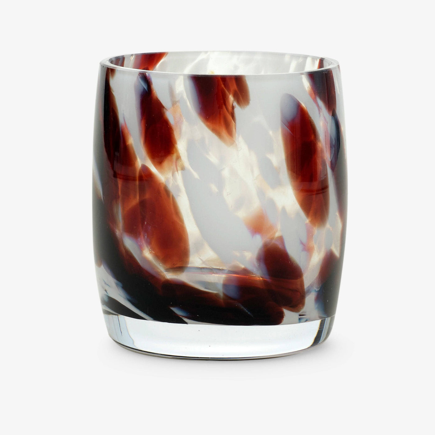 Brillante Hand-blown Vase, White - Brown, XS Vases sazy.com