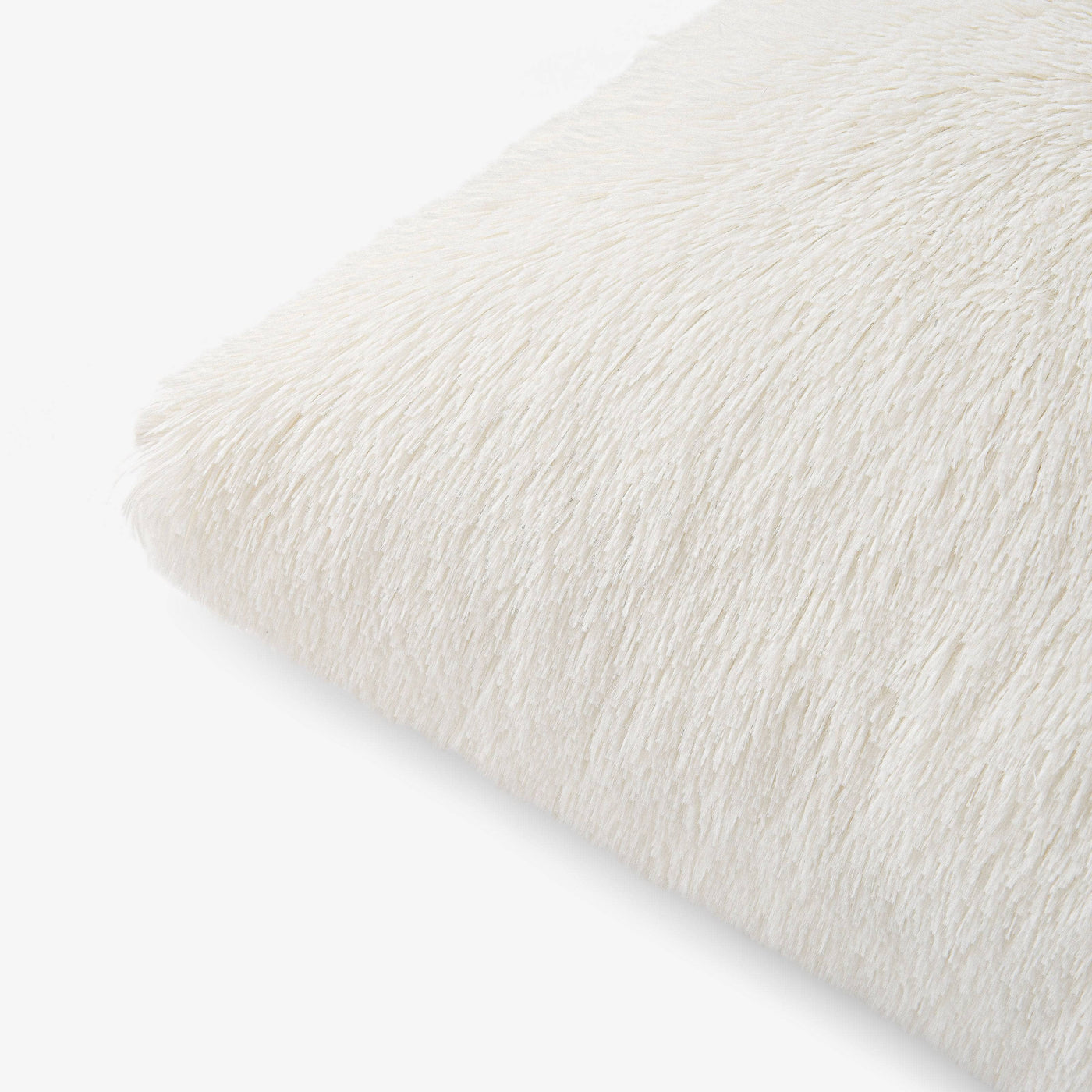 Cuddo Faux Fur Cushion Cover, Cream, 45x45 cm Cushion Covers sazy.com
