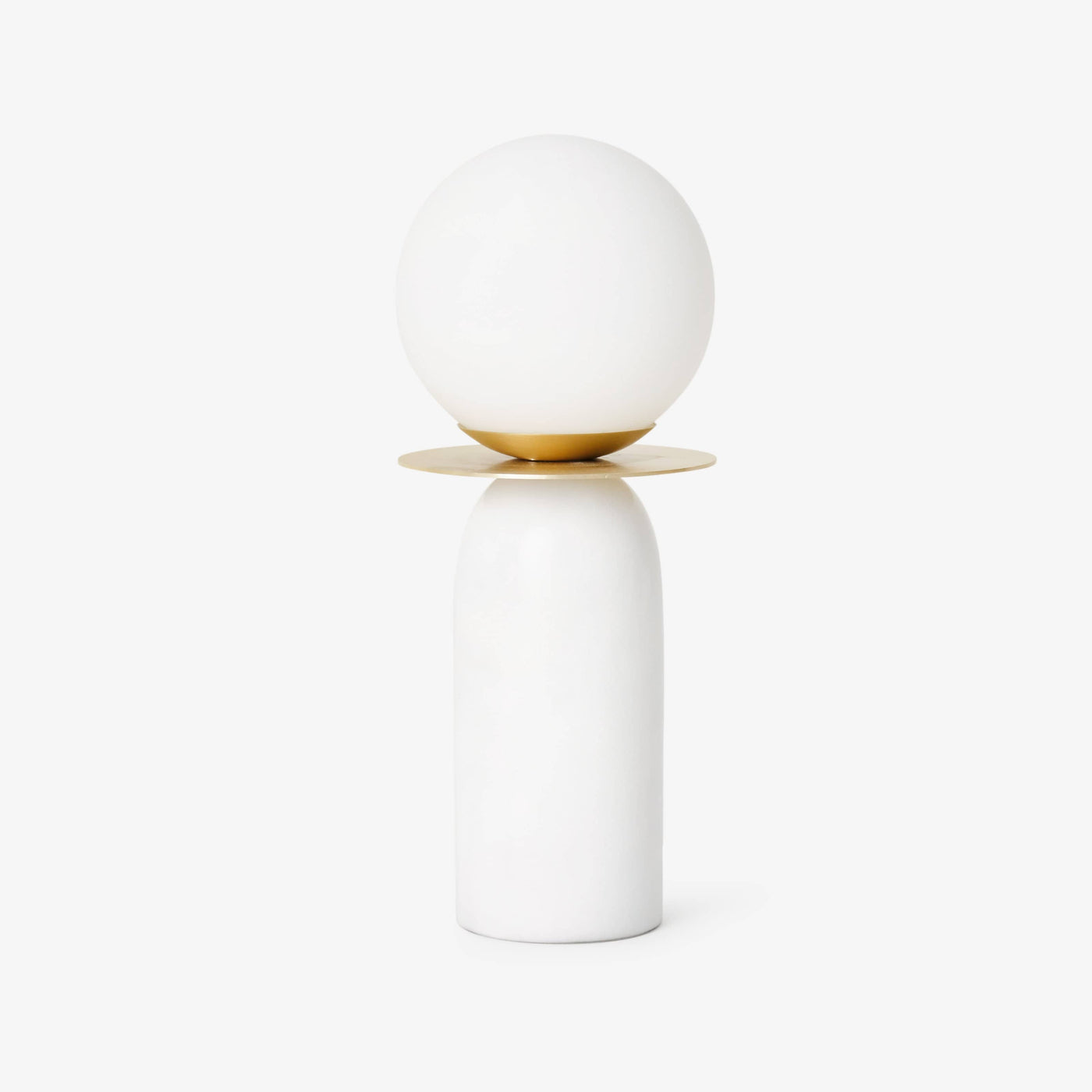 Ola Table Lamp, Brass - Off-White Table & Bedside Lamps sazy.com