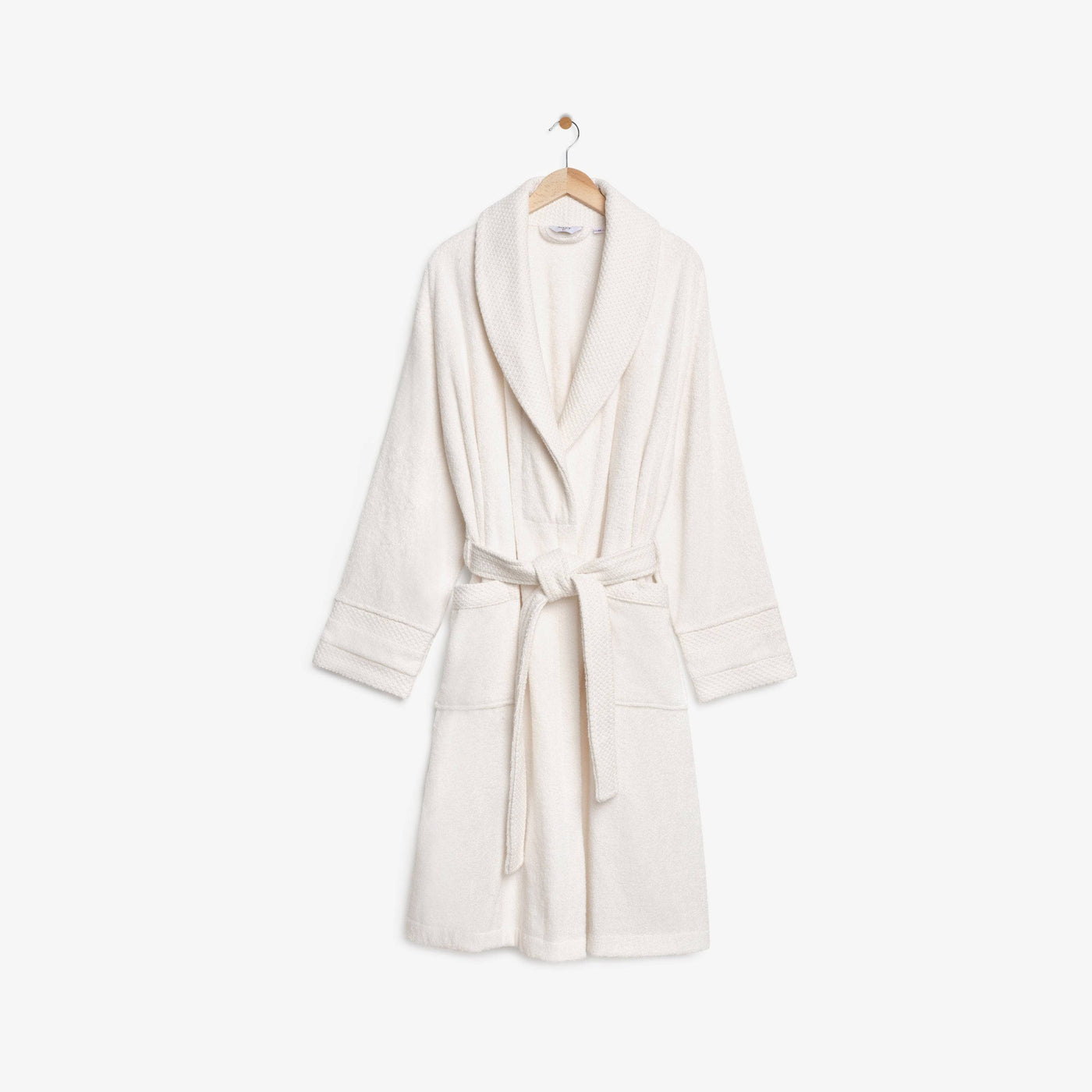 Rosalie Aqua Fibro Extra Soft 100% Turkish Cotton Women's Dressing Gown, Off-White, M 1