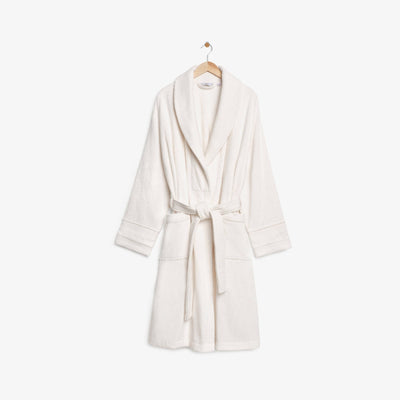 Rosalie Aqua Fibro Extra Soft 100% Turkish Cotton Women's Dressing Gown, Off-White, S 1