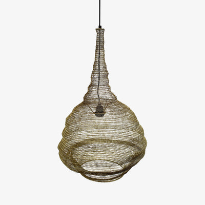Apiary Metal Wire Ceiling Lamp, Gold 1
