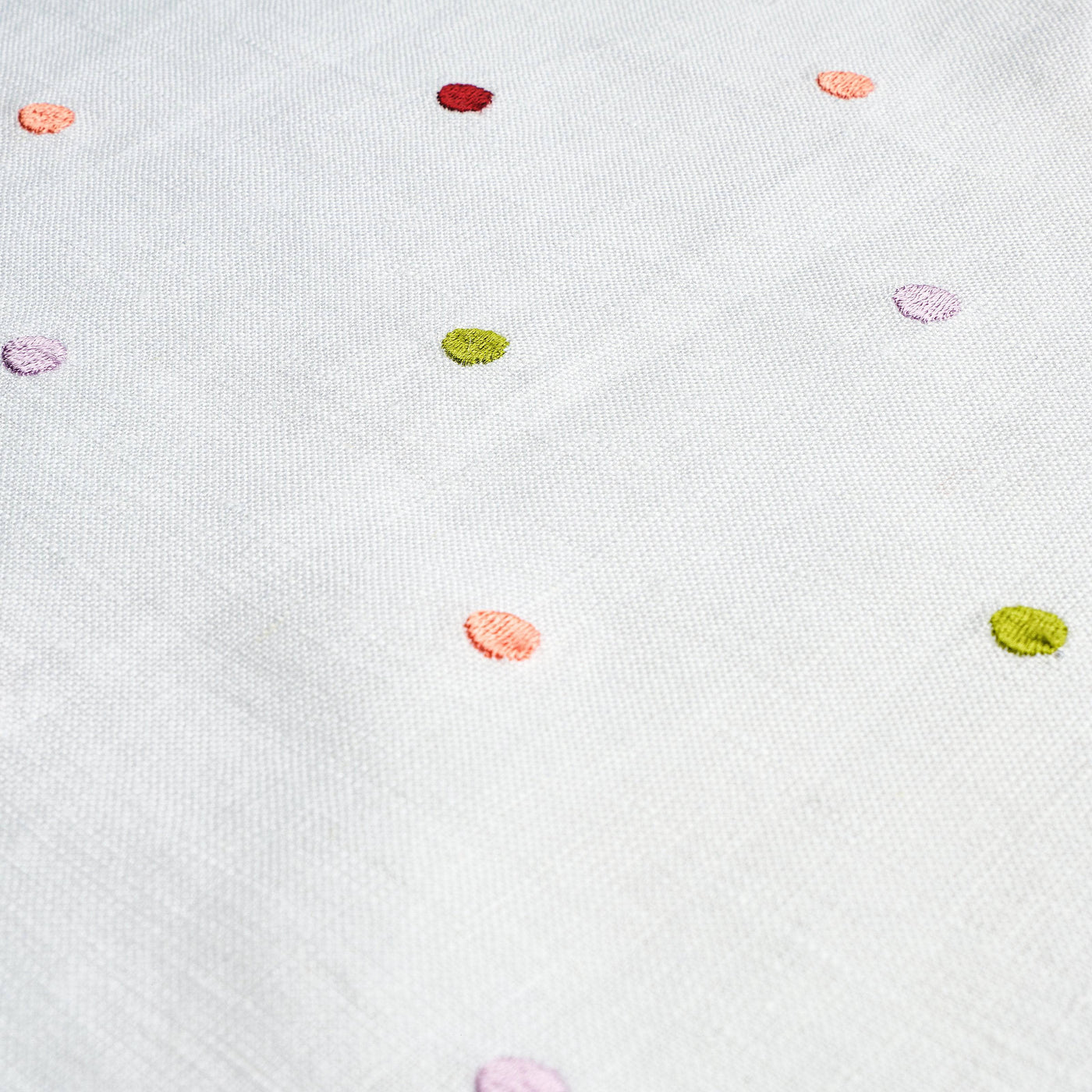 Polka-Dotted Set of 2 Coasters, White 5