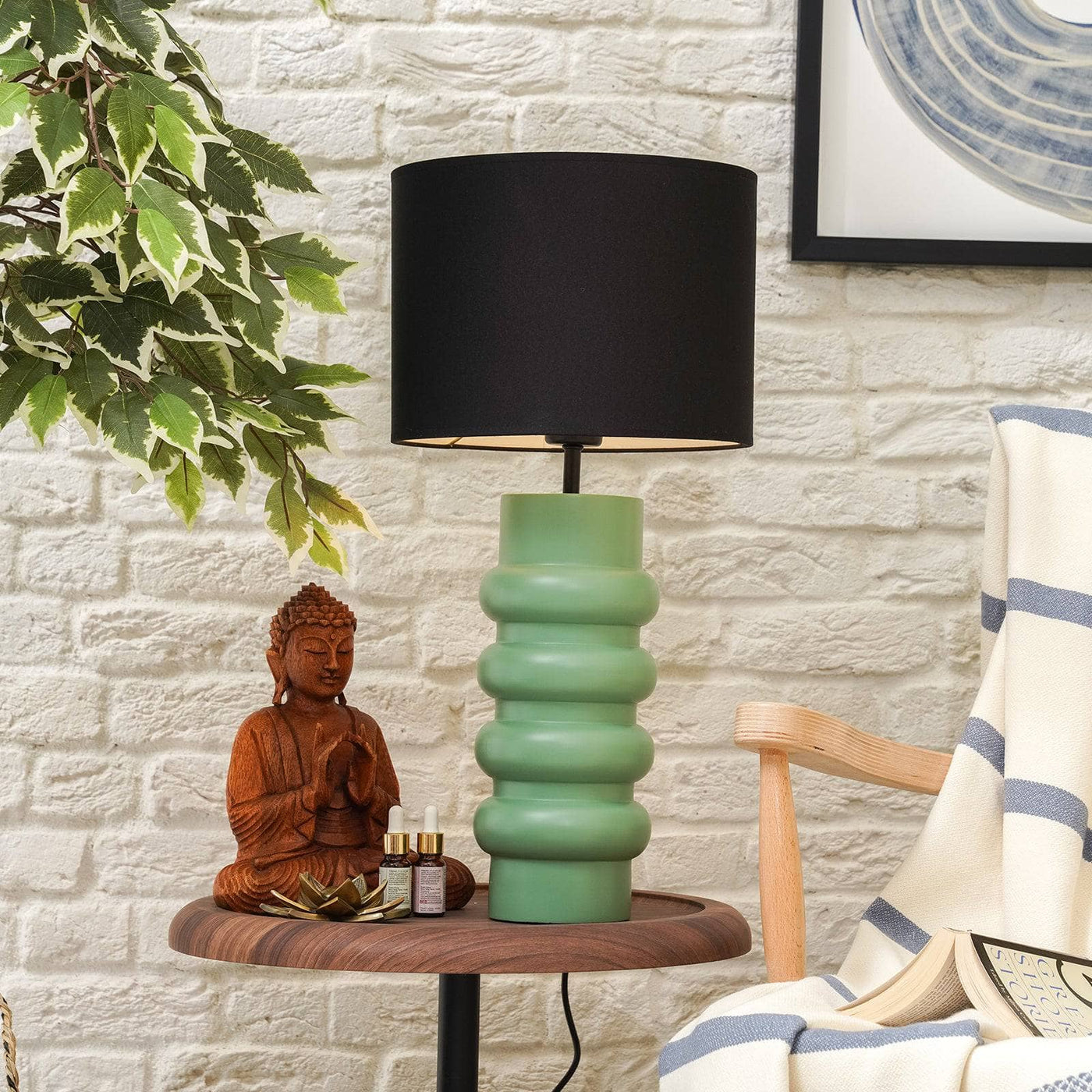 Otis Table Lamp, Nile Green Table & Bedside Lamps sazy.com